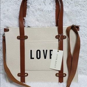 Antik Kraft Canvas Love Tote